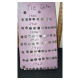 1901 - 1969 run. Of vintage railroad  nails ties