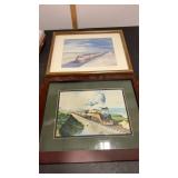 2 train pictures one Union Pacific one unknow