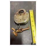 Seaboard Coast Line Railroad Padlock & Key