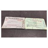 2 1950s Railroad Employee Cards, Northern Pacific