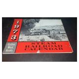 1973 Golden West Books Steam Railroad Calendar,