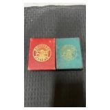 Lot of 2 decks of railroad playing cards
