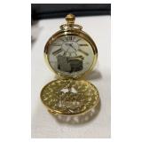 2 in 1 Quartz musical movement pocket watch