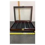 Display Case Wood w/ Glass Face & Keys