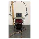 Dietz Electrified AT &SF Railroad Lantern Red