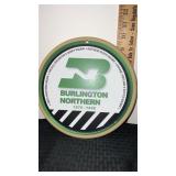 Burlington  Northern round wooden sign 10ï¿½