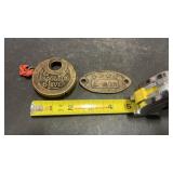 Chicago Burlington & Quincy Railroad Brass Plaque