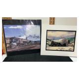 2 train pictures  approximately 10 x 7.5ï¿½  both
