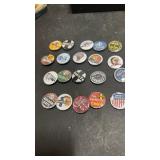20 Railroad Pinbacks Pins, Santa Fe, Rio Grande,