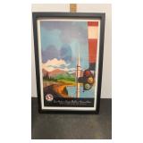 Great Northern Railroad Framed Poster, Approx