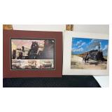2 train pictures  1 Is signed by the artist