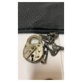 Vintage railroad lock and chain  no key