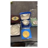 4 Railroad Medallions Santa Fe, NorthWestern ,