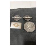 Lot of 3 railroad belt buckles including