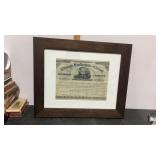 1888 Chicago Burlington & Quincy Railroad Framed