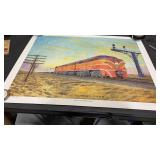 Signed 1987 Southern Pacific Railroad Print by G.