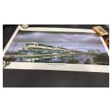 1994 Burlington Thunder Railroad Print Approx