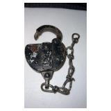 Railroad lock with chain