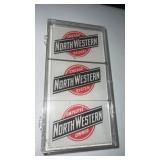3 Chicago Northwestern Railway sealed playing