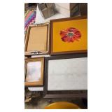 Lot of misc pictures frames and mirror
