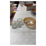 Lot of depression glass and cups