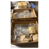 Lot of glass ware 15 snack plates and 14 cups