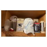 Cupboard of plastic containers with lids, thermal