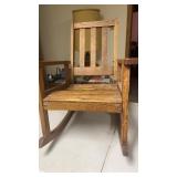 Vintage Wood Childs Rocking Chair