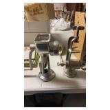 2 vintage meat grinders