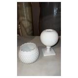 Milk glass decorative bowls