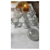 Lot of glass including candle holders and more