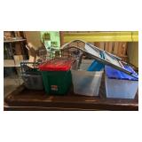 Miscellaneous totes and 2 step stools and