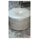 Mid century ottoman  on wheels