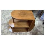 Mid century  3 tier wooden end table/magazine