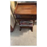 Bedside table/magazine rack with magazines