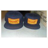 2 Unused Garst Seeds Sales Agent Patch Caps, Some