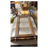 Glass and wood trinket shelf 27ï¿½x21ï¿½x6ï¿½