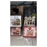 2 porcelain lighted houses