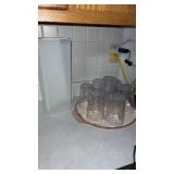 Miscellaneous plastic glasses And plastic bread