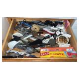 Drawer of miscellaneous kitchen utensils