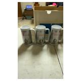 3 plastic coors light beer mugs/steins