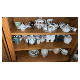 Miscellaneous decorative dishes cream and sugar ,