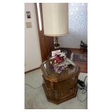 Wooden side table , approximately 24 .5 x 22.5ï¿½