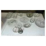 12 Pieces Cut Glass, Bowls, Relish Dishes,