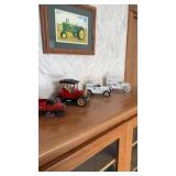 3 ford and 1 henschel diecast model and radio