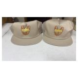 2 Garst Sorghum Unused Mesh Caps, Some Inside