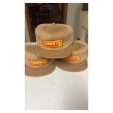 3 Garst Seeds Corduroy Unused Caps, Some Inside