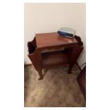 Magazine table and coat rack