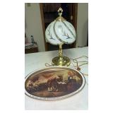 Desk Lamp & Patriotic Platter, Declaration of