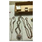 Lot of jewelry necklaces, earrings, and more